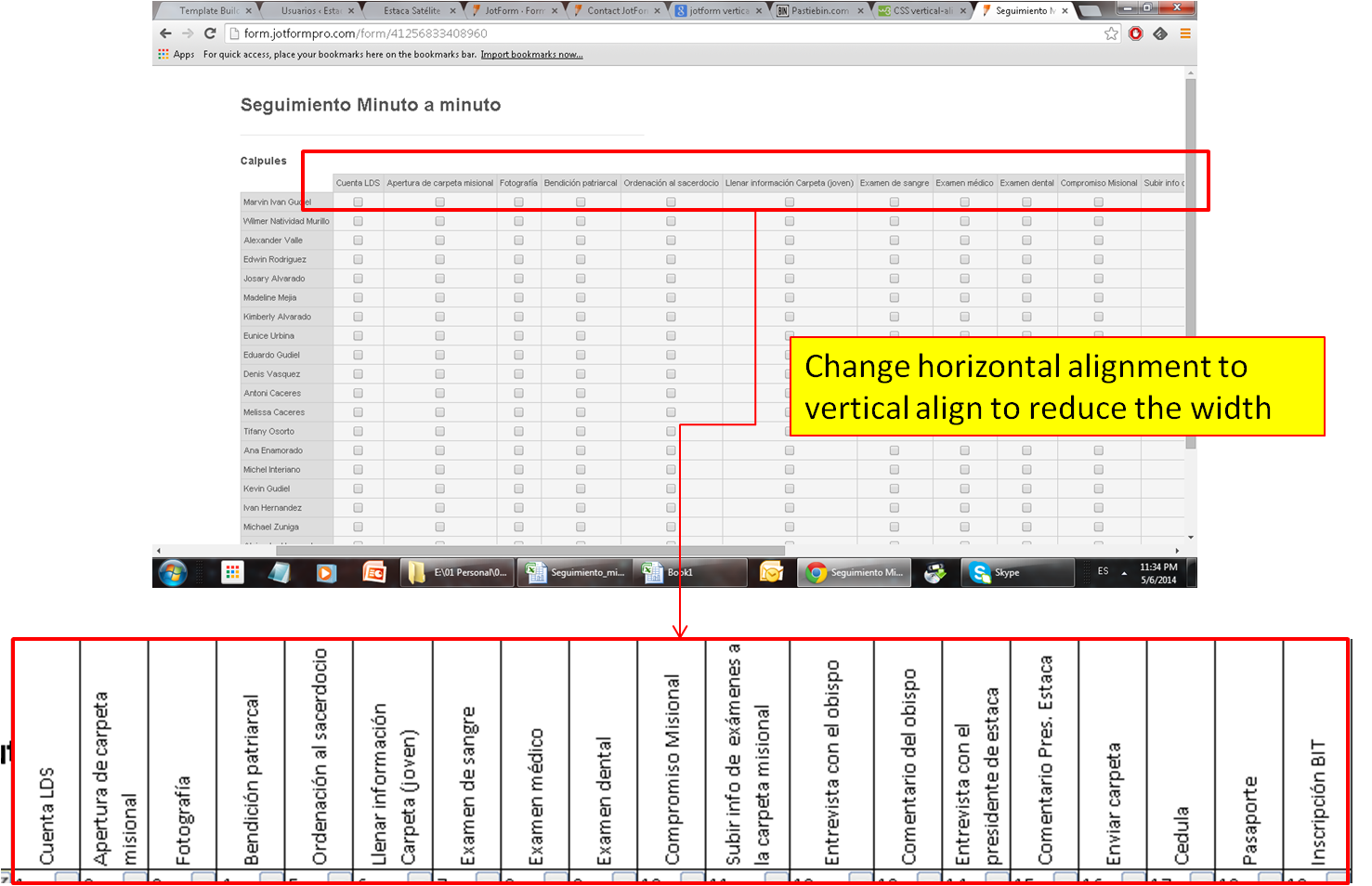 Custom CSS code for vertical align text (90 degrees)